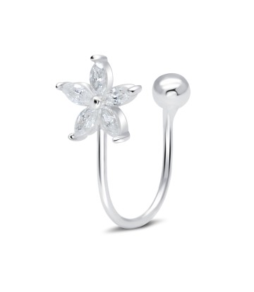 Lovely Flower Silver Ear Cuff EC-1172